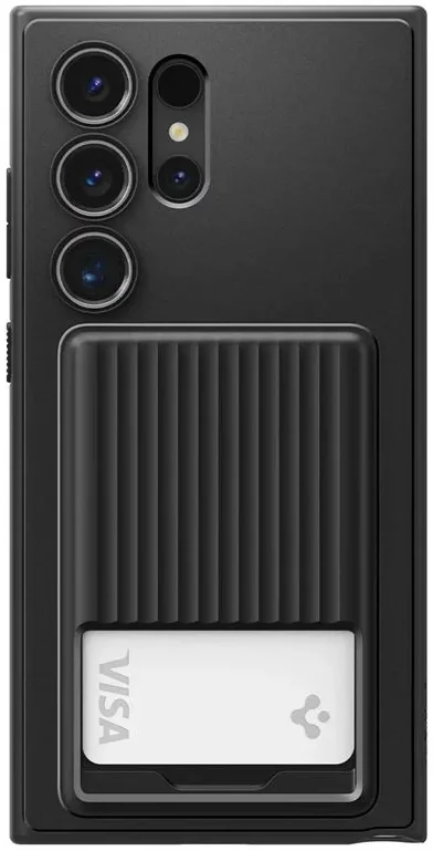Spigen Liquid Slot Samsung Galaxy S24 Ultra Hoesje Pasjeshouder Zwart afbeelding 2