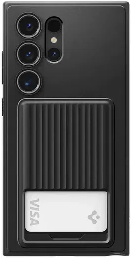 Spigen Liquid Slot Samsung Galaxy S24 Ultra Hoesje Pasjeshouder Zwart afbeelding 2