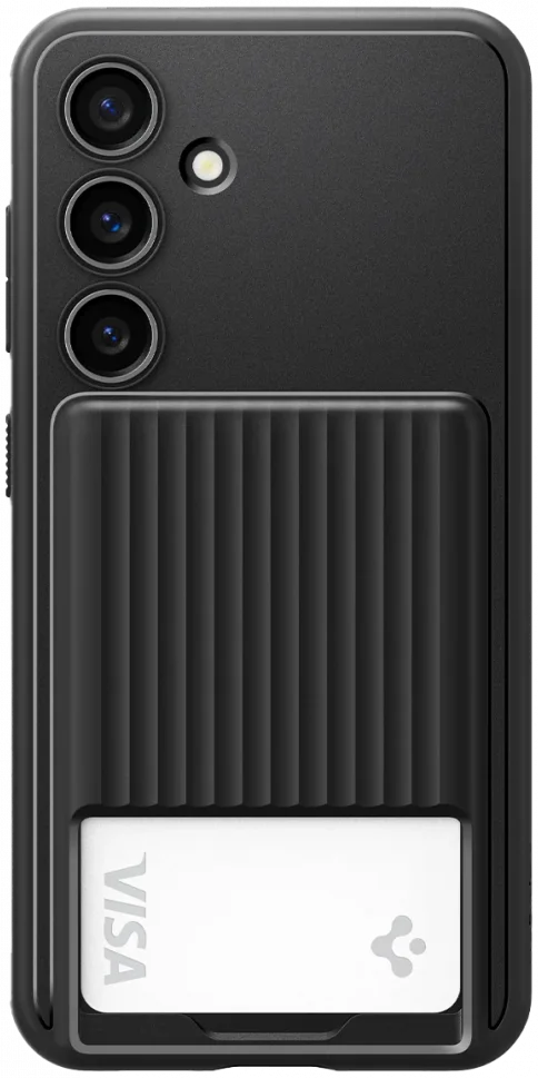 Spigen Liquid Slot Samsung Galaxy S24 Plus Hoesje Pasjeshouder Zwart afbeelding 2