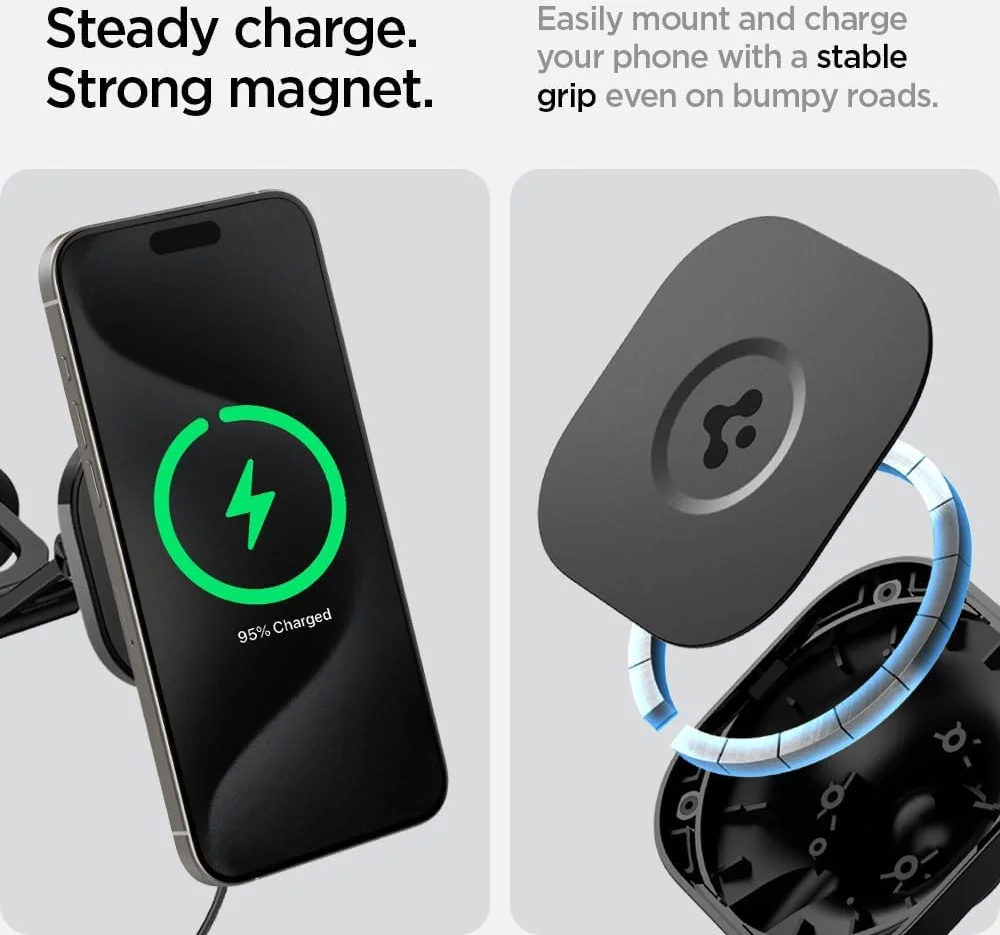 Spigen OneTap MagSafe Telefoonhouder Tesla Model 3/Y/S/X met Draadloos Opladen afbeelding 5