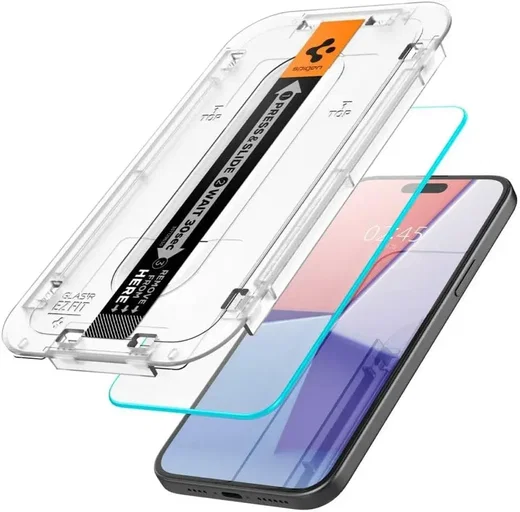 Spigen EZ Fit GLAS.tR Apple iPhone 15 Screen Protector Transparant (1-Pack) afbeelding 2