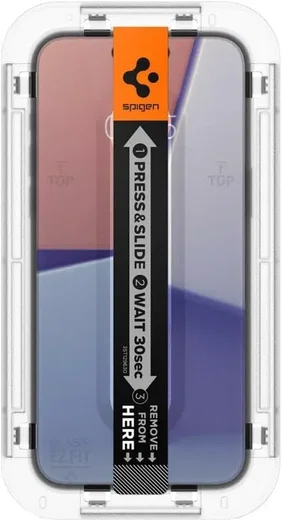 Spigen EZ Fit GLAS.tR Apple iPhone 15 Screen Protector Transparant (1-Pack) afbeelding 8