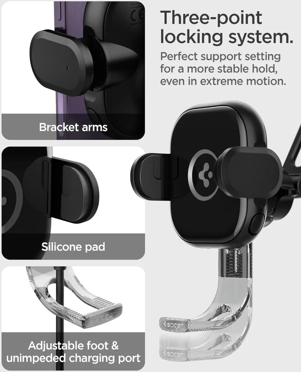 Spigen OneTap Telefoonhouder Auto Raam/Dashboard met Draadloos Opladen 15W afbeelding 6