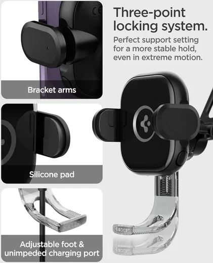 Spigen OneTap Telefoonhouder Auto Raam/Dashboard met Draadloos Opladen 15W afbeelding 6