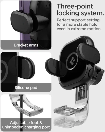 Spigen OneTap Telefoonhouder Auto Ventilatierooster met Draadloos Opladen 15W afbeelding 5