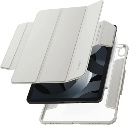 Spigen AirSkin Pro iPad Air 10.9 (2022/2020) Hoes Book Case Grijs afbeelding 1