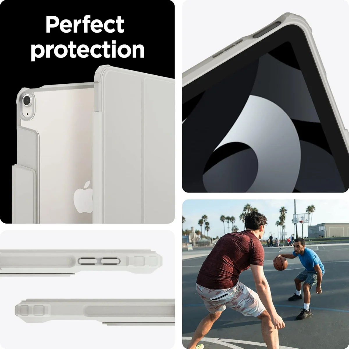 Spigen AirSkin Pro iPad Air 10.9 (2022/2020) Hoes Book Case Grijs afbeelding 4