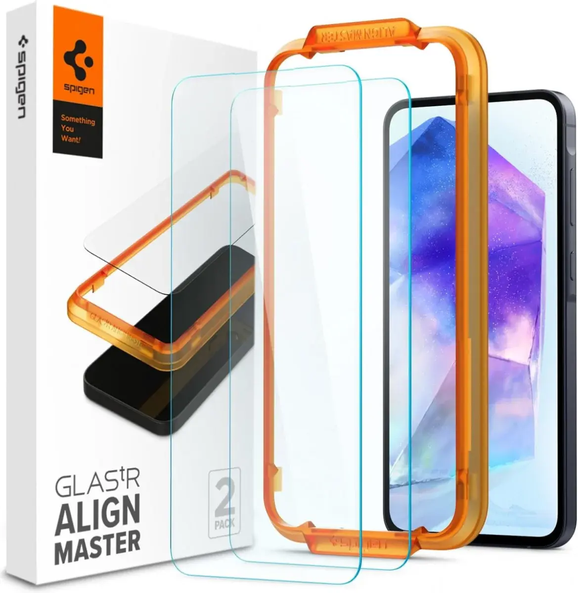 Spigen AlignMaster Samsung Galaxy A55 Tempered Glass (2-Pack) afbeelding 1