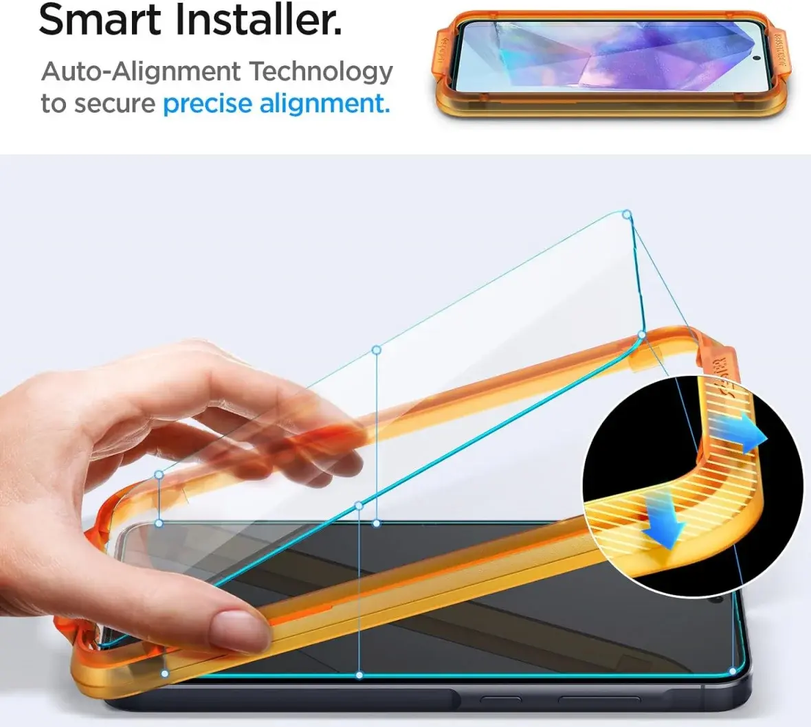 Spigen AlignMaster Samsung Galaxy A55 Tempered Glass (2-Pack) afbeelding 2
