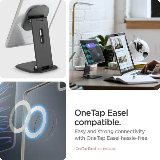 Spigen AirSkin Pro OneTap iPad Pro 11 (2022/2021/2020/2018) Hoes Book Case Grijs afbeelding 4