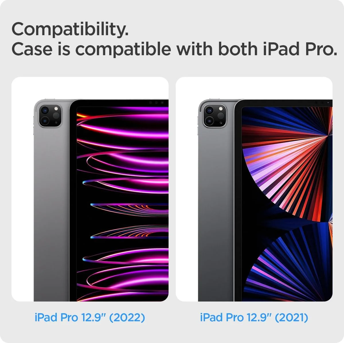 Spigen AirSkin Pro OneTap iPad Pro 12.9 (2022/2021/2020/2018) Hoes Grijs afbeelding 2