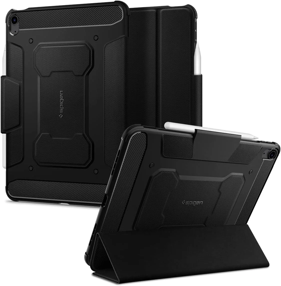 Spigen Rugged Armor Pro iPad Air 10.9 (2022/2020) Hoes Book Case Zwart afbeelding 1
