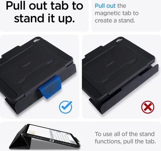 Spigen Rugged Armor Pro iPad Air 10.9 (2022/2020) Hoes Book Case Zwart afbeelding 3