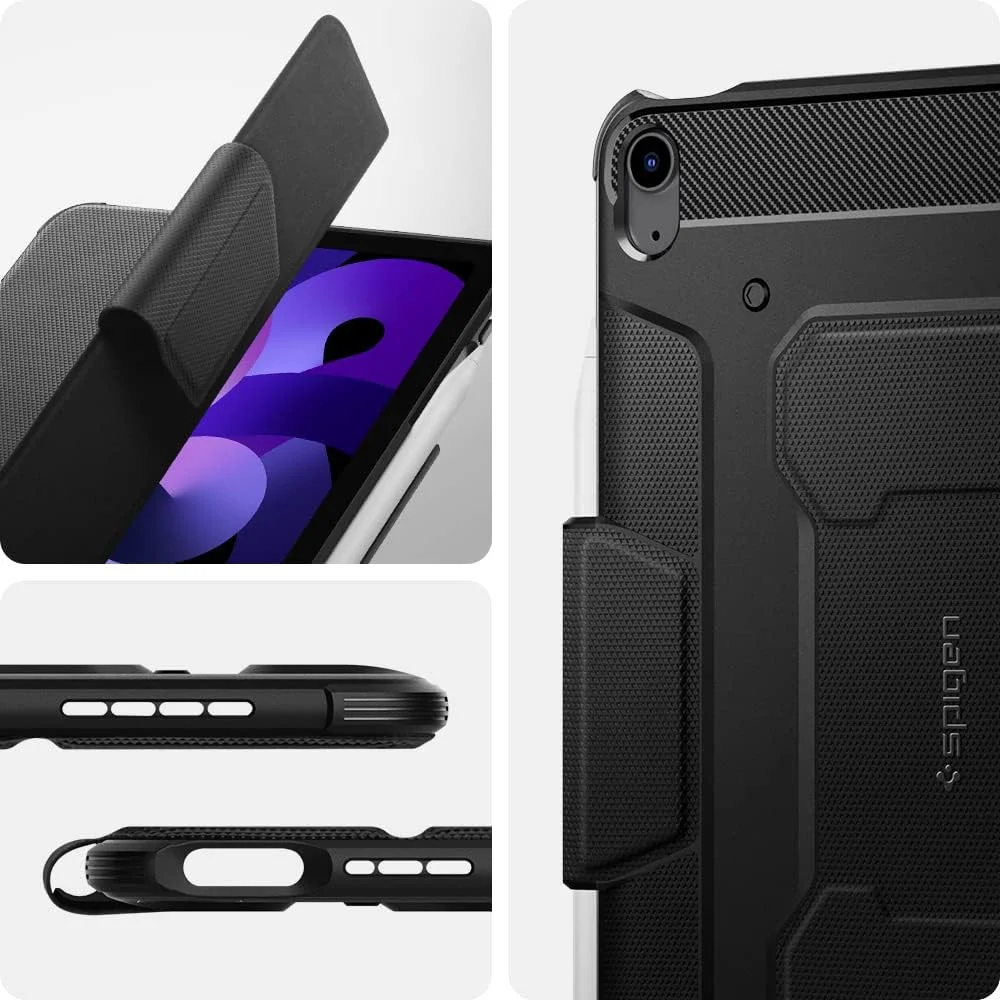 Spigen Rugged Armor Pro iPad Air 10.9 (2022/2020) Hoes Book Case Zwart afbeelding 4