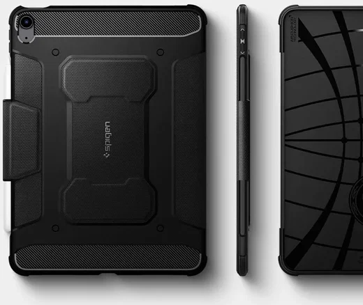 Spigen Rugged Armor Pro iPad Air 10.9 (2022/2020) Hoes Book Case Zwart afbeelding 9