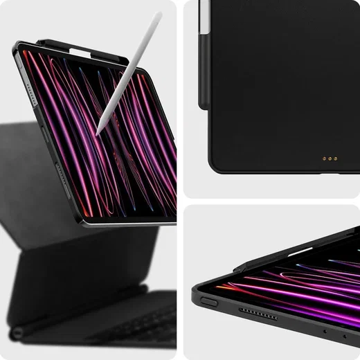 Spigen Thin Fit Pro iPad Pro 12.9 (2022/2021) Hoes Back Cover Zwart afbeelding 8