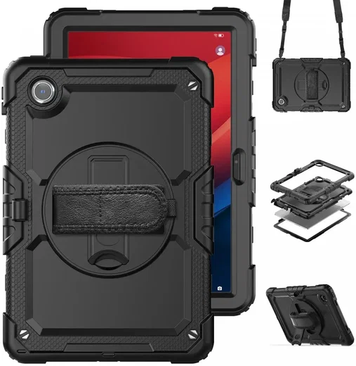 Lenovo Tab M11 / K11 Hoes met Screen Protector en Handriem Zwart afbeelding 2