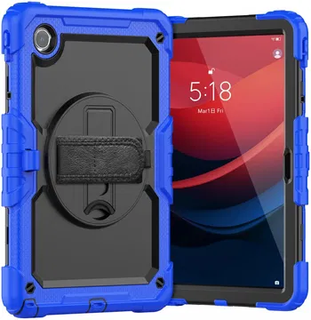 Lenovo Tab M11 / K11 Hoes met Screen Protector en Handriem Blauw