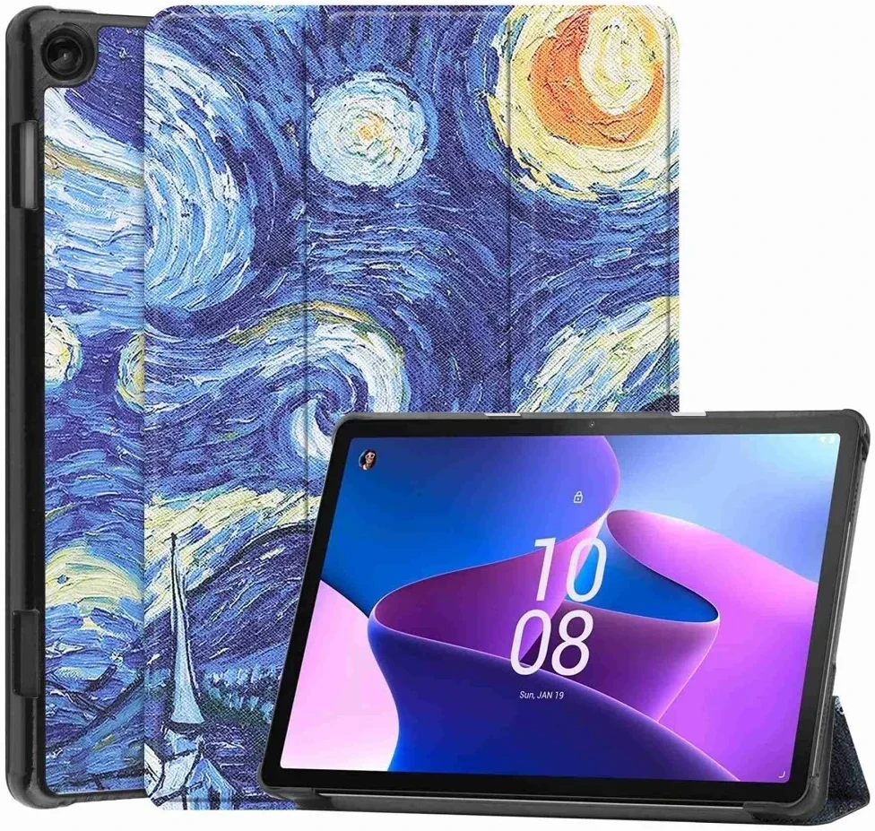 Lenovo Tab M11 / K11 Hoes Tri-Fold Book Case met Standaard Sterren Nacht afbeelding 1