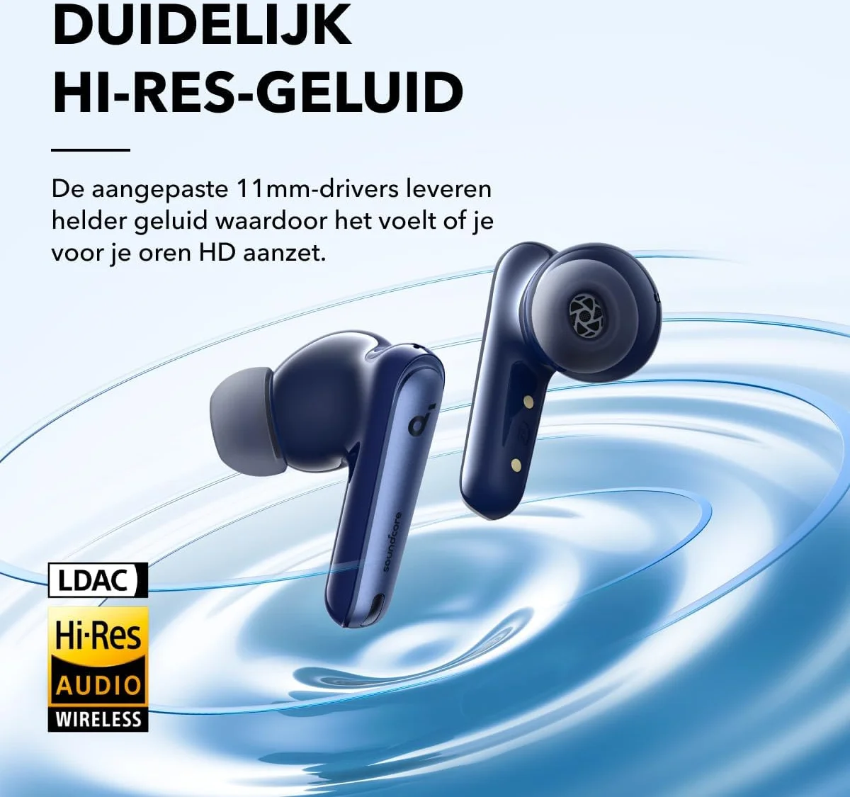 Anker SoundCore Liberty 4 Draadloze Oordopjes Noise Cancelling Blauw afbeelding 2