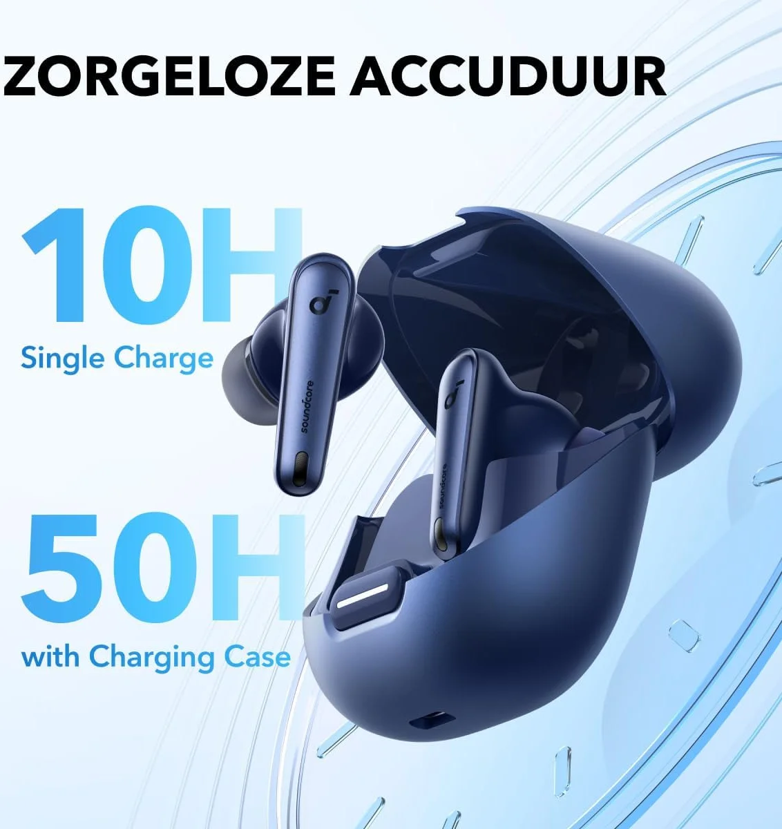 Anker SoundCore Liberty 4 Draadloze Oordopjes Noise Cancelling Blauw afbeelding 6