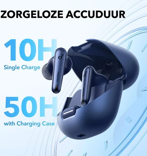 Anker SoundCore Liberty 4 Draadloze Oordopjes Noise Cancelling Blauw afbeelding 6