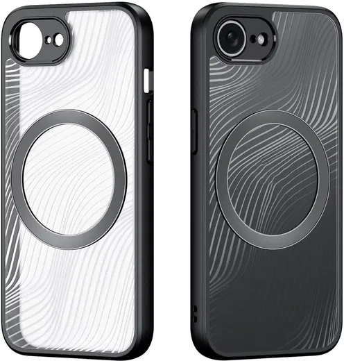 Dux Ducis Aimo Apple iPhone 16e Hoesje MagSafe Back Cover Zwart afbeelding 2