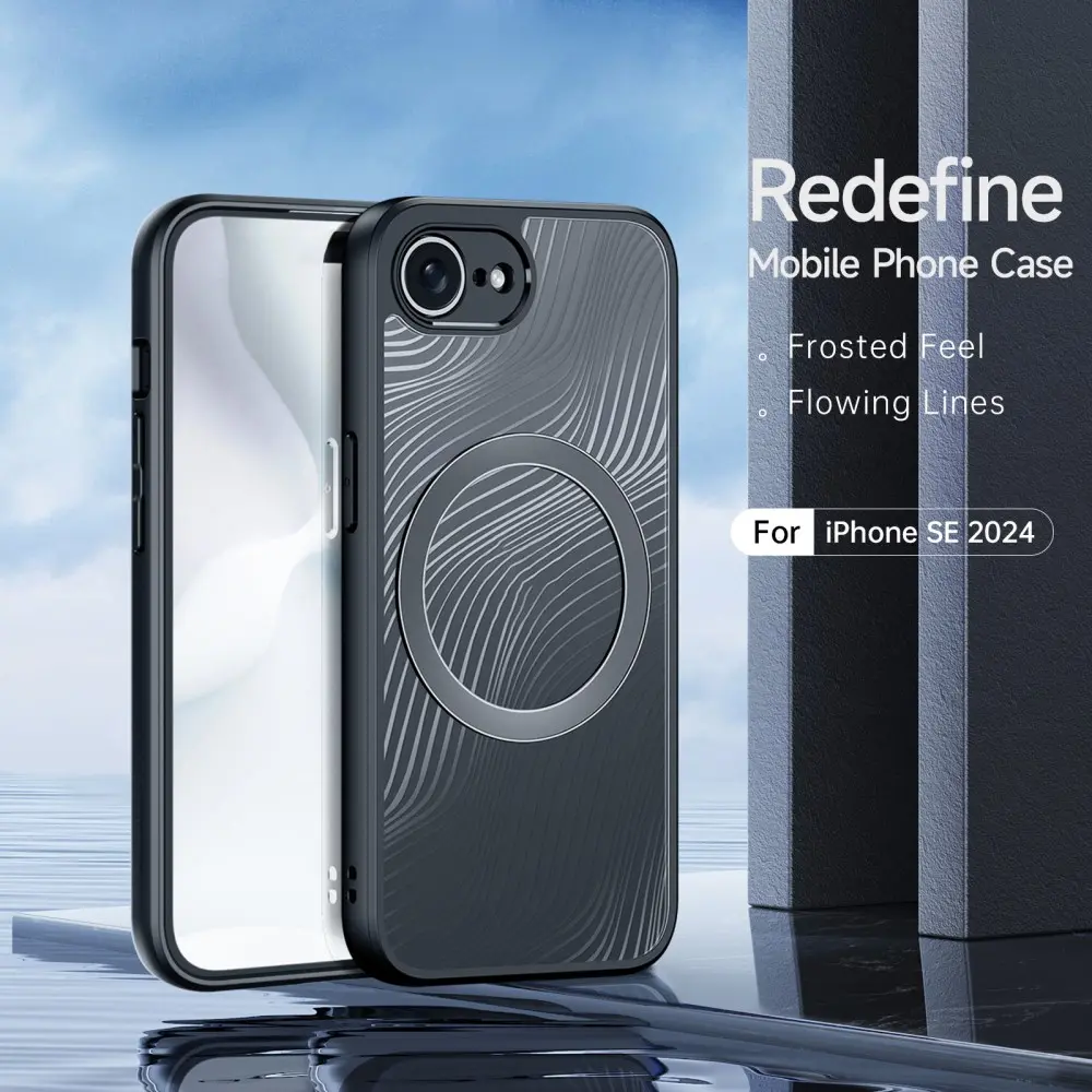 Dux Ducis Aimo Apple iPhone 16e Hoesje MagSafe Back Cover Zwart afbeelding 3