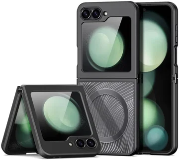 Dux Ducis Aimo Samsung Z Flip 6 Hoesje MagSafe Back Cover Zwart