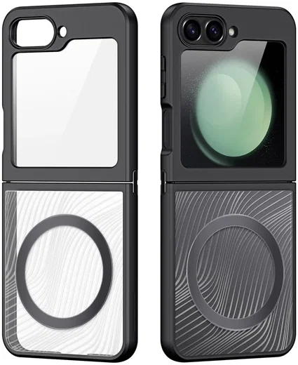 Dux Ducis Aimo Samsung Z Flip 6 Hoesje MagSafe Back Cover Zwart afbeelding 2