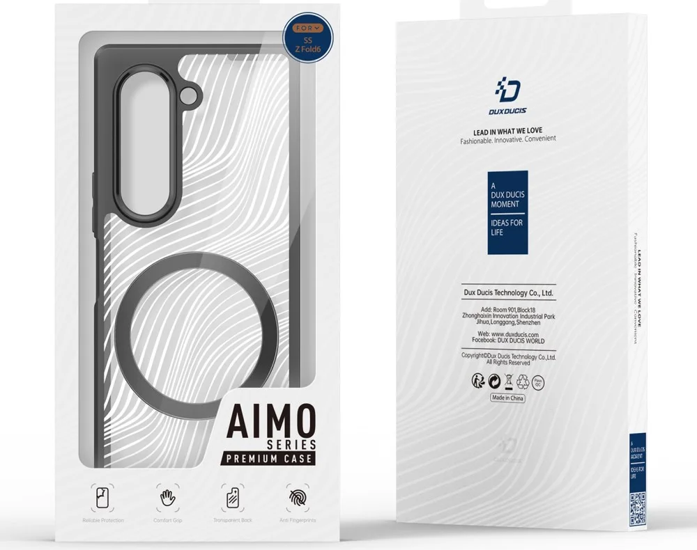 Dux Ducis Aimo Samsung Z Fold 6 Hoesje MagSafe Back Cover Zwart afbeelding 12