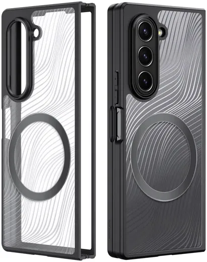 Dux Ducis Aimo Samsung Z Fold 6 Hoesje MagSafe Back Cover Zwart afbeelding 3