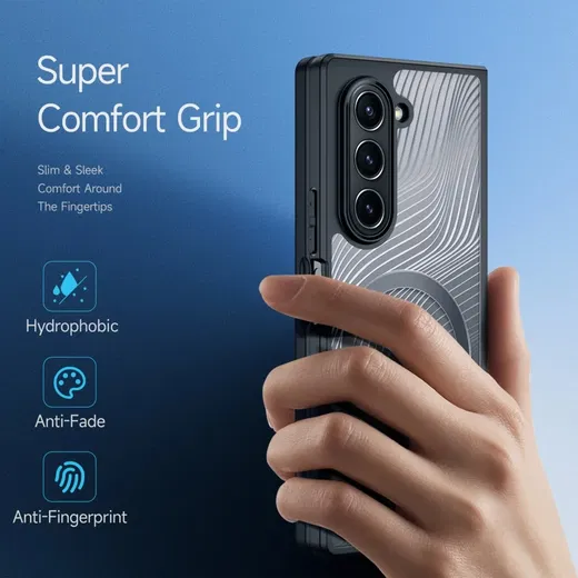 Dux Ducis Aimo Samsung Z Fold 6 Hoesje MagSafe Back Cover Zwart afbeelding 7