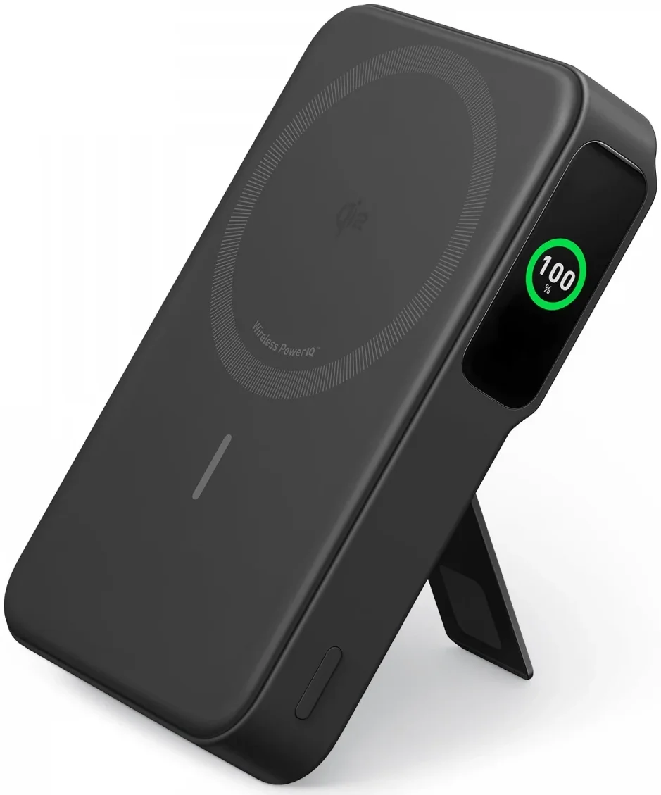 Anker MagGo Qi2 / MagSafe Powerbank met 27W USB-C Poort 10.000 mAh Zwart afbeelding 2