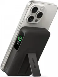 Anker MagGo Qi2 / MagSafe Powerbank met 27W USB-C Poort 10.000 mAh Zwart afbeelding