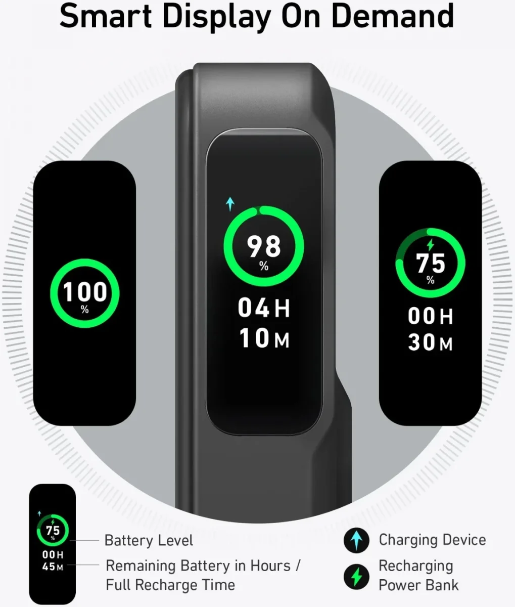 Anker MagGo Qi2 / MagSafe Powerbank met 27W USB-C Poort 10.000 mAh Zwart afbeelding 10