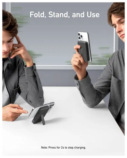 Anker MagGo Qi2 / MagSafe Powerbank met 27W USB-C Poort 10.000 mAh Zwart afbeelding 9