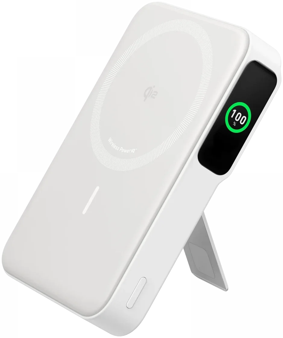 Anker MagGo Qi2 / MagSafe Powerbank met 27W USB-C Poort 10.000 mAh Wit afbeelding 2