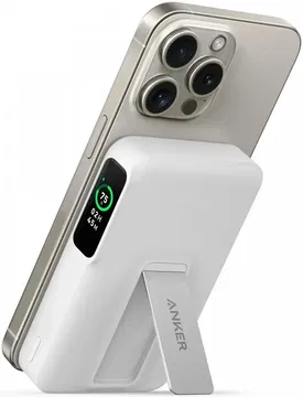 Anker MagGo Qi2 / MagSafe Powerbank met 27W USB-C Poort 10.000 mAh Wit