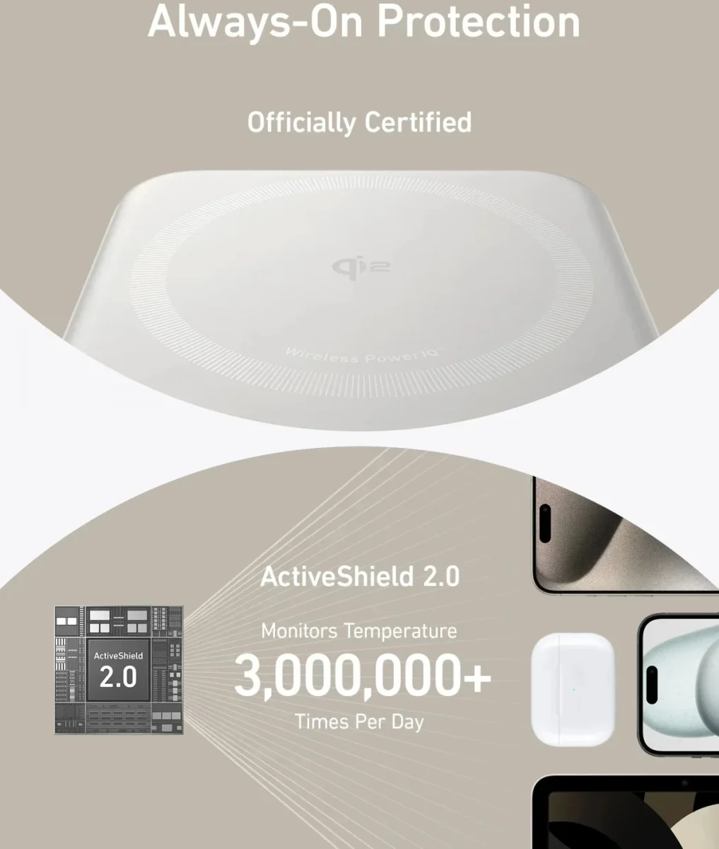 Anker MagGo Qi2 / MagSafe Powerbank met 27W USB-C Poort 10.000 mAh Wit afbeelding 8