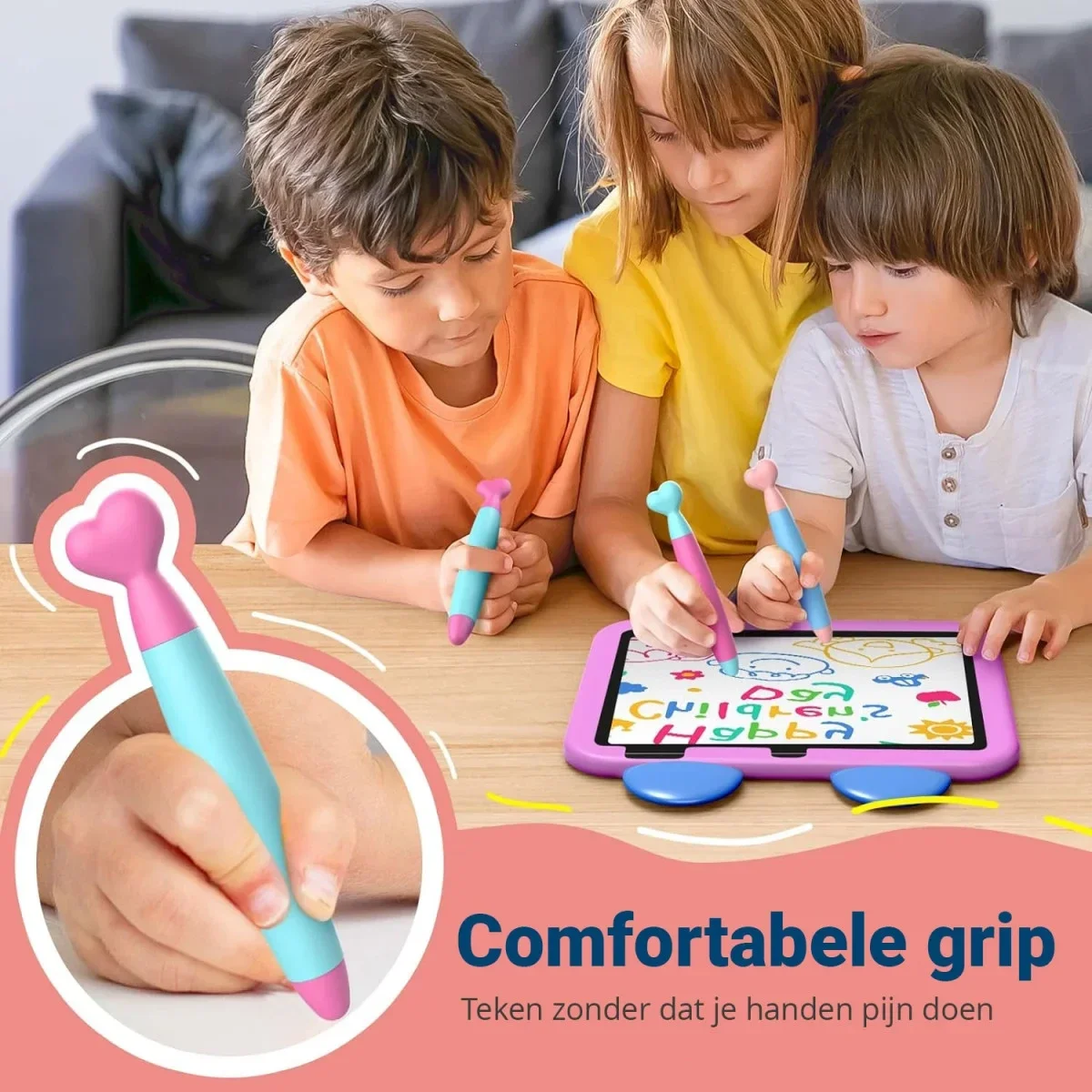 SBG Universele Kindvriendelijke Stylus Pen voor Kinderen Groen afbeelding 4