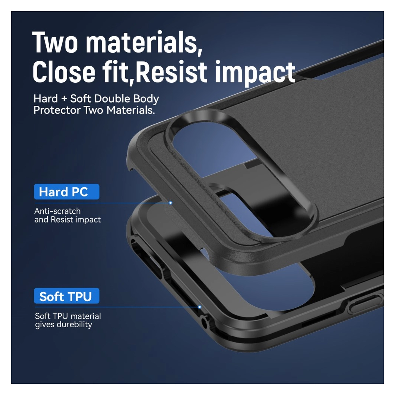 Google Pixel 9 / 9 Pro Hoesje Schokbestendige Hardcase Back Cover Zwart afbeelding 5