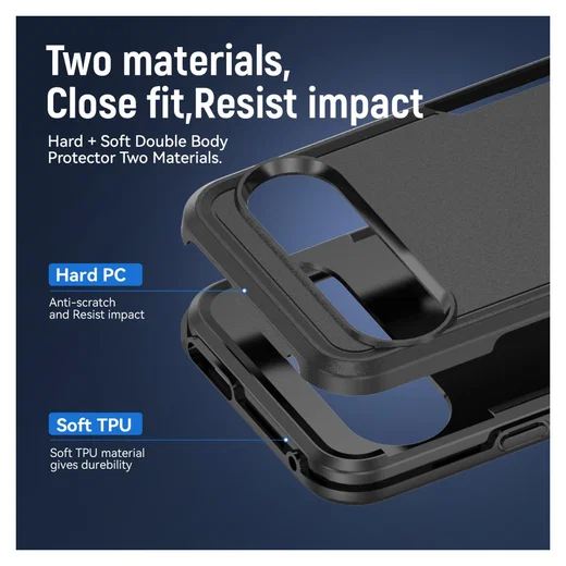 Google Pixel 9 / 9 Pro Hoesje Schokbestendige Hardcase Back Cover Zwart afbeelding 5