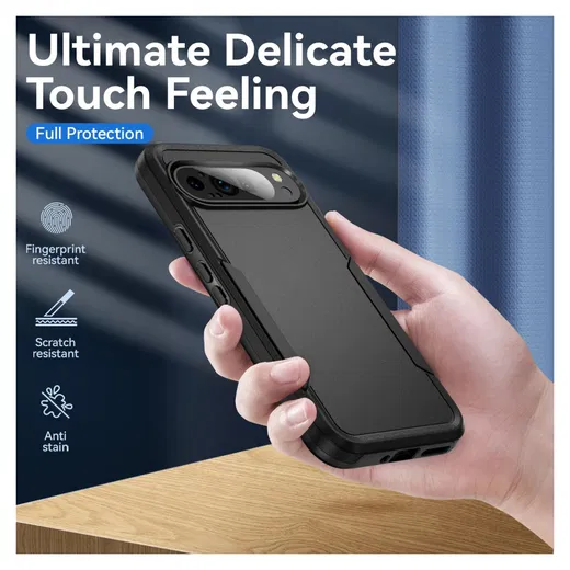 Google Pixel 9 Pro XL Hoesje Schokbestendige Hardcase Back Cover Zwart afbeelding 4