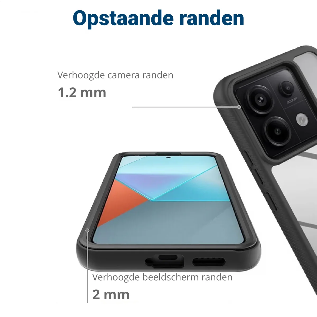Xiaomi Redmi Note 13 Pro 5G / Poco X6 Hoesje Full Protect 360° Cover Zwart afbeelding 7
