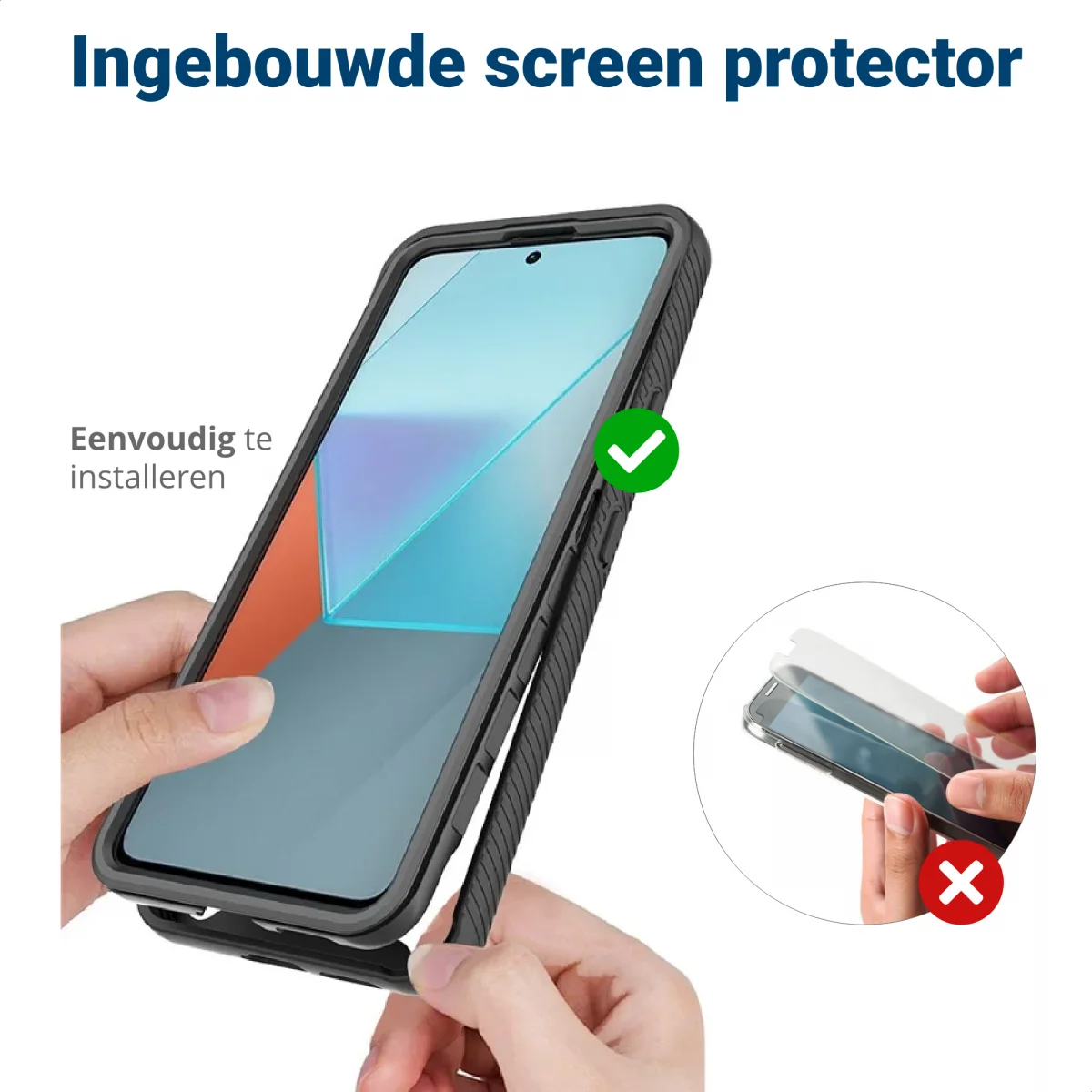 Xiaomi Redmi Note 13 Pro 5G / Poco X6 Hoesje Full Protect 360° Cover Blauw afbeelding 5