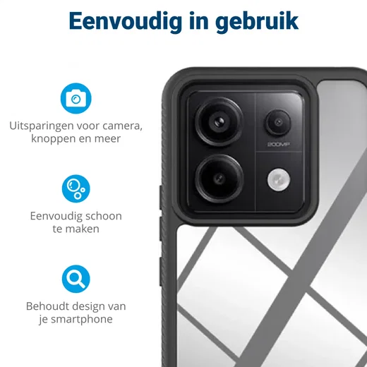 Xiaomi Redmi Note 13 Pro 5G / Poco X6 Hoesje Full Protect 360° Cover Blauw afbeelding 6