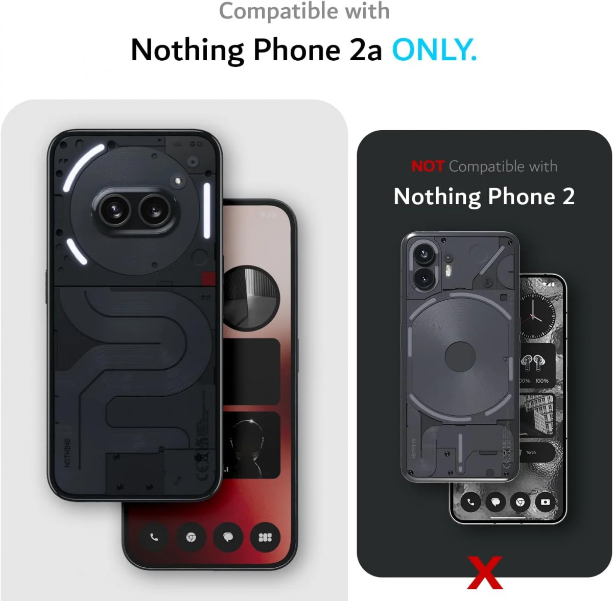 Nothing Phone (2a) / (2a) Plus Hoesje Dun TPU Back Cover Transparant afbeelding 4