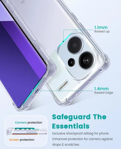 Xiaomi Poco M6 Pro / Redmi Note 13 Pro 4G Hoesje Schokbestendig TPU Transparant afbeelding 2