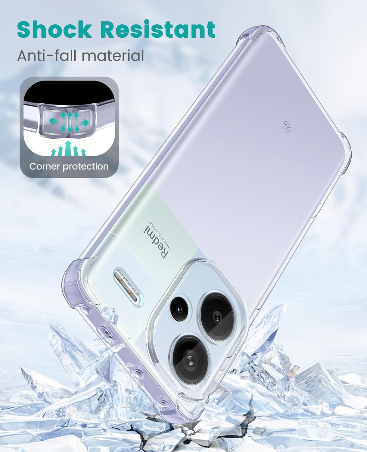 Xiaomi Poco M6 Pro / Redmi Note 13 Pro 4G Hoesje Schokbestendig TPU Transparant afbeelding 4
